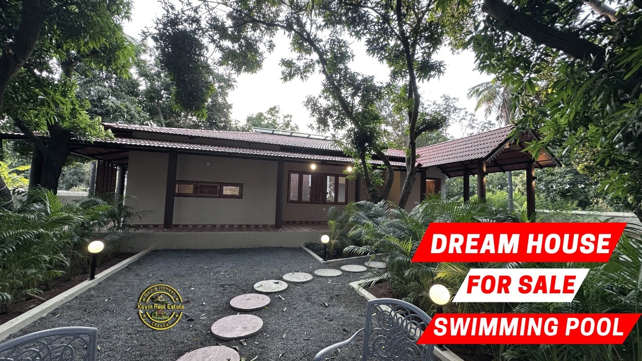 ID 2662 - Dream Farm House For Sale in ECR || Swimming Pool || Lilly Pond || Village Life ||