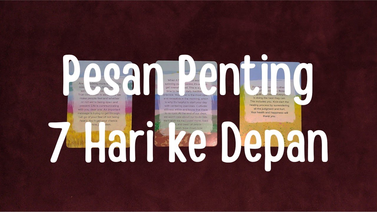 💙 Pesan Penting di 7 Hari ke Depan 🌅 (Pilih Kartu)
