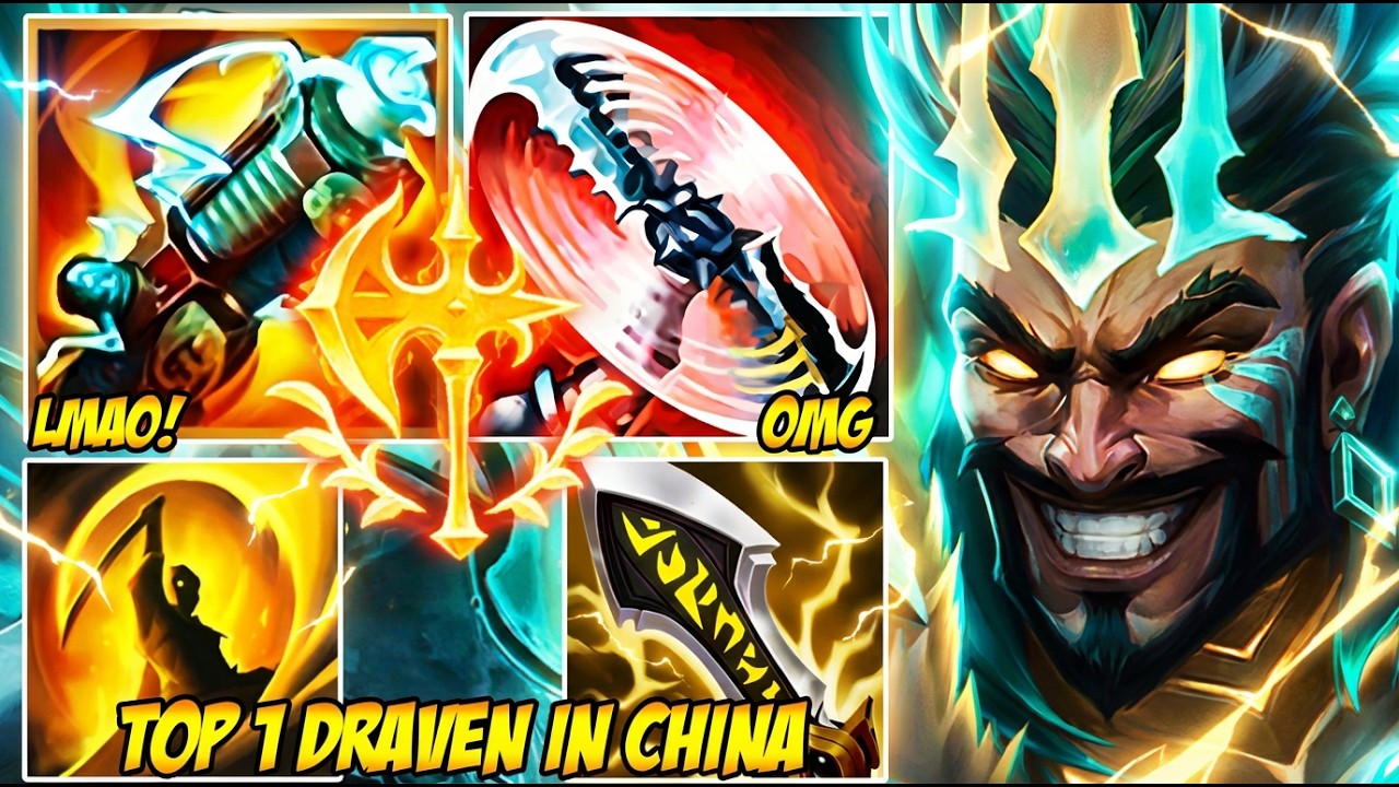 WILD RIFT CHINA TOP 1 DRAVEN - NOBODY CAN STOP THIS DRAVEN!