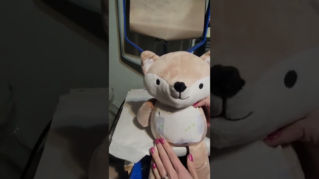 Sublimation on a Stuffed Animal | Birth Stat Fox | Customized Plush | PNW Blanks