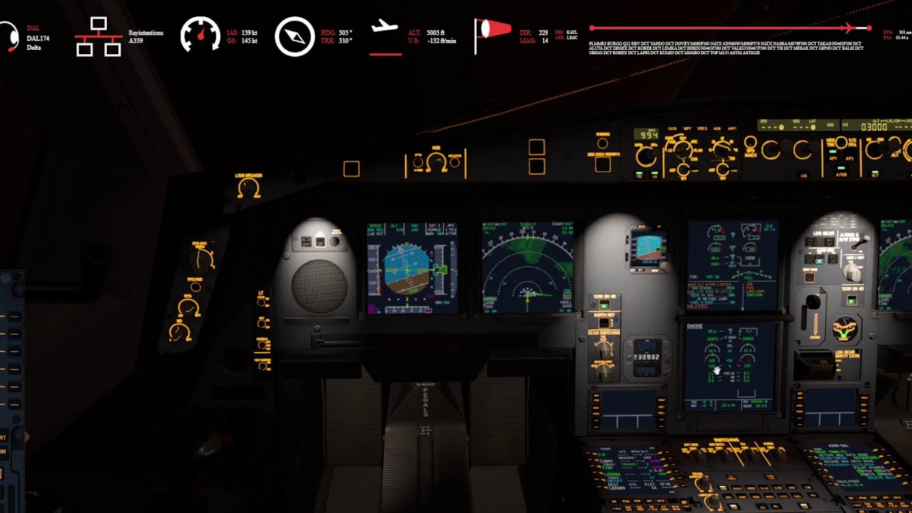 X-Plane 12 12.4 b4 Toliss A339  KATL/LIMC    Say intentions - Traffic Global