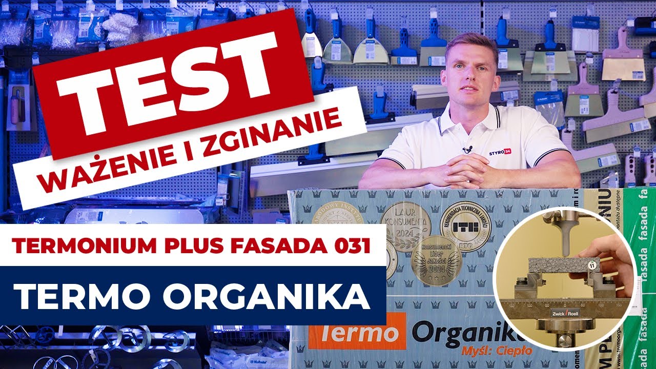 Styropian grafitowy Termo Organika TERMONIUM PLUS fasada 031 - TEST WAŻENIA I ZGINANIA - Styro24.pl