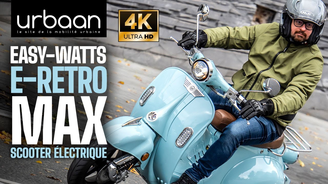 Essai Easy-Watts e-Retro Max - 2023 [4K] - scooter électrique - urbaanews