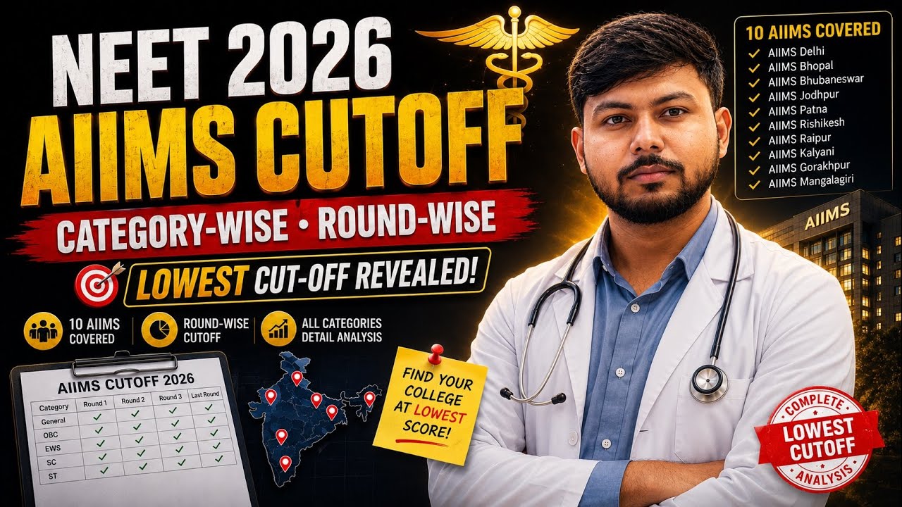 AIIMS Cutoff 2026 🔥 Category-wise & Round-wise | 10 AIIMS Complete Cutoff Analysis | NEET UG 2026