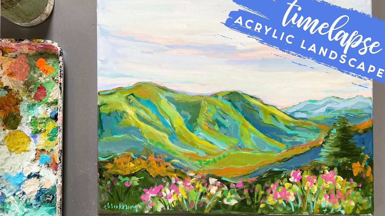 Mountain Landscape | Acrylic Painting Timelapse - C. Brooke Ring