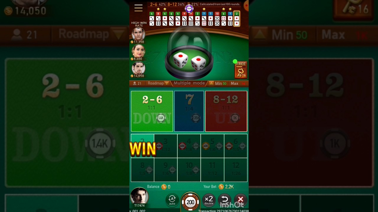 7 up 7 Down gameplay 💯💥💥 2k to 10k win|| Big win