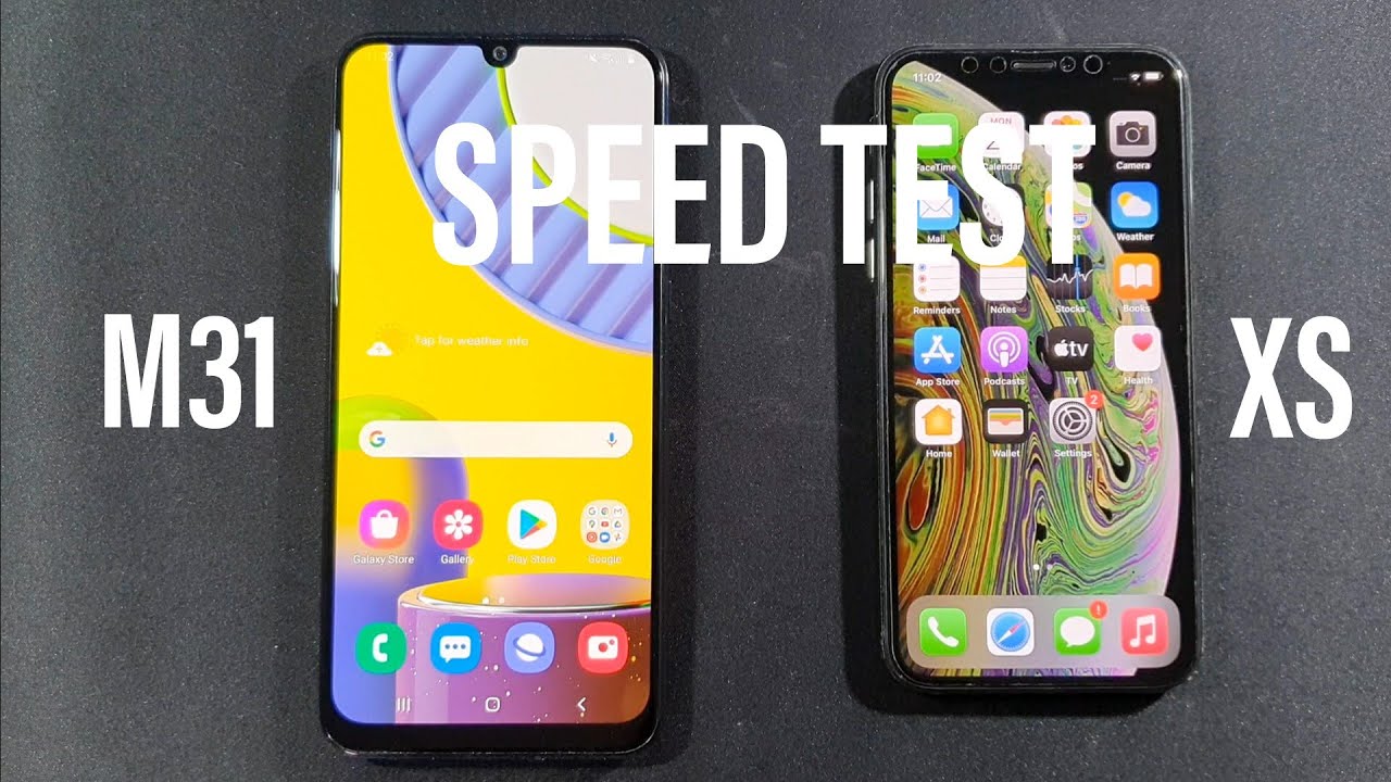 Samsung M31 vs Iphone XS Speed Test