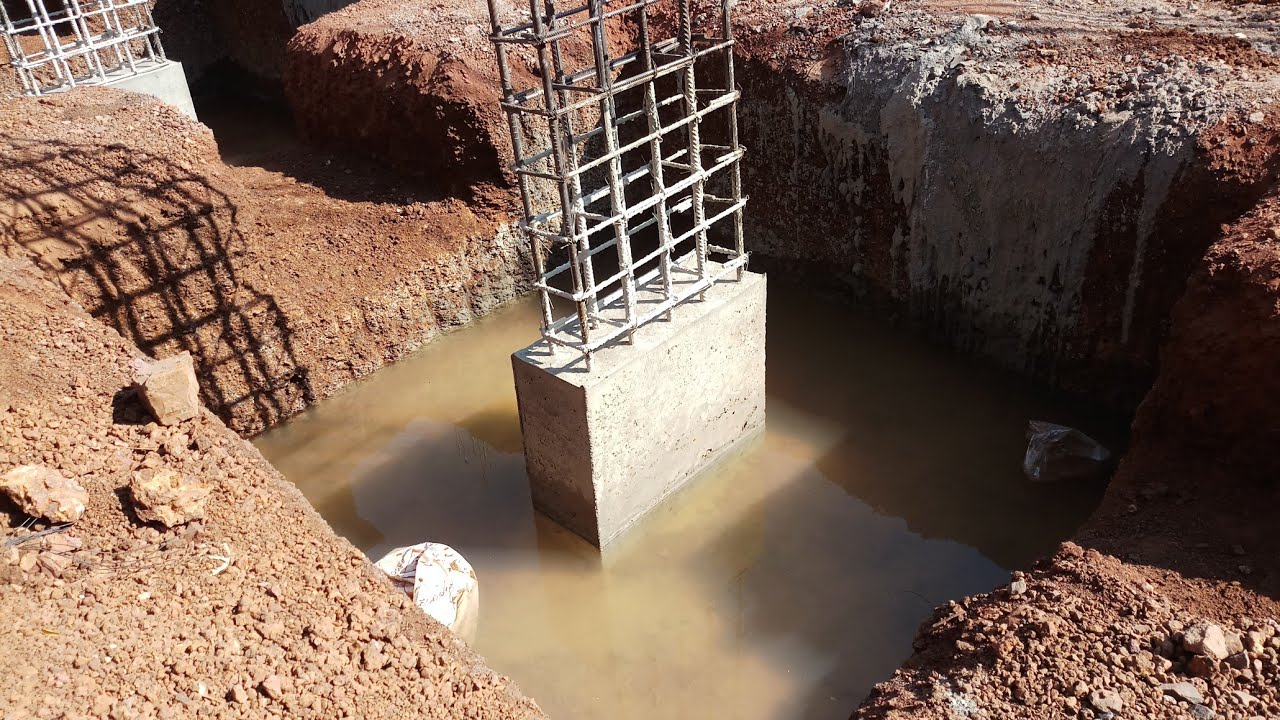Commercial building column size with rod details