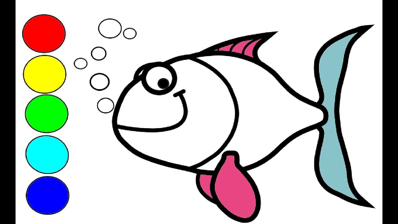 Wie malt man Bunter Fisch | Zeichnen und Malen f&uuml;r Kinder