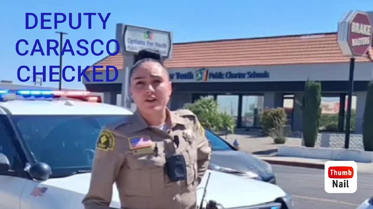 RUDE FEMALE OFFICER MEETS NO NONSENSE ACTIVIST, VICTORVILLE SHERIFF DEPUTY CARASCO