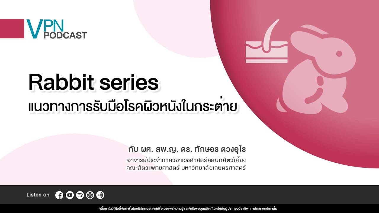 VPN Podcast EP.69 : แนวทางการรับมือโรคผิวหนังในกระต่าย