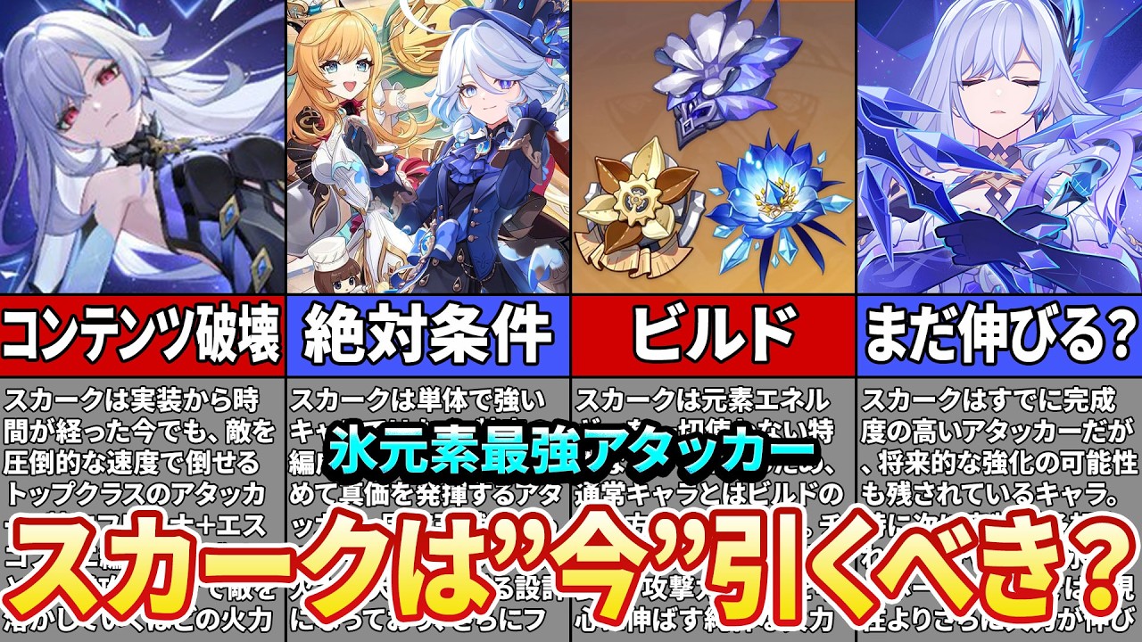 【原神】スカークは今でも引くべき？現環境での評価や将来性まで徹底解説【ゆっくり解説】