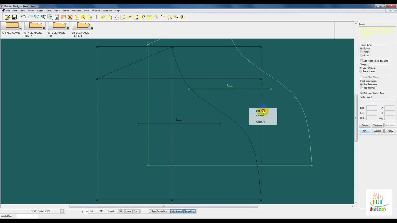 Gerber Accumark  create basic sleeve pattern