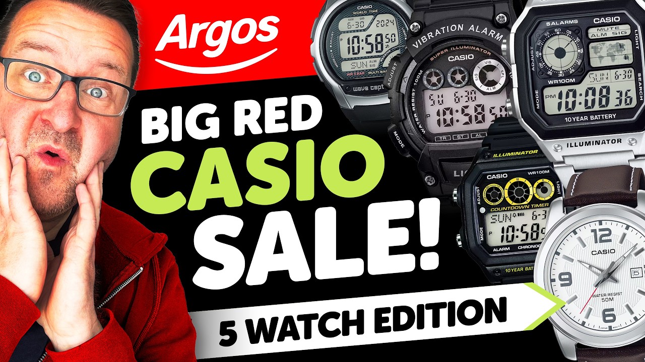 5 часов CASIO, которые стали настоящей находкой на мероприятии Argos BIG RED EVENT.