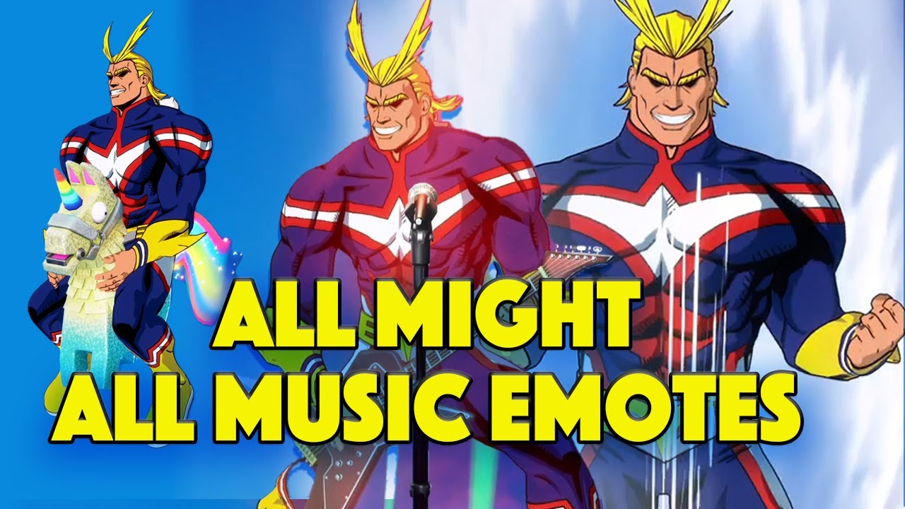 ALL MIGHT All Emotes (That we have) -  FORTNITE / MY HERO ACADEMIA