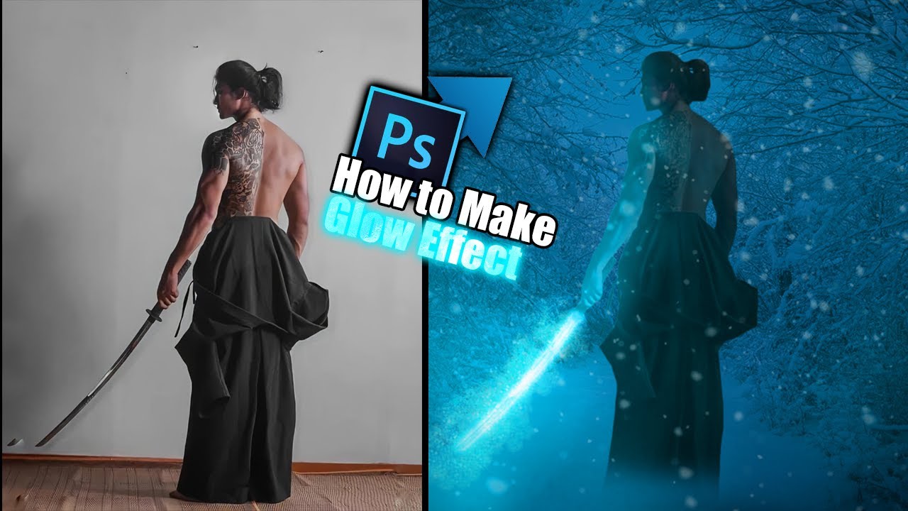 Glow Effect - Photoshop Tutorial | Samurai sword