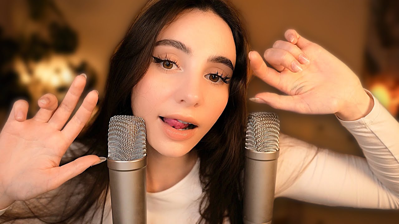 ASMR Прикосновения к лицу 👋🏼 & влажные звуки рта 👄 Без разговоров 🤫
