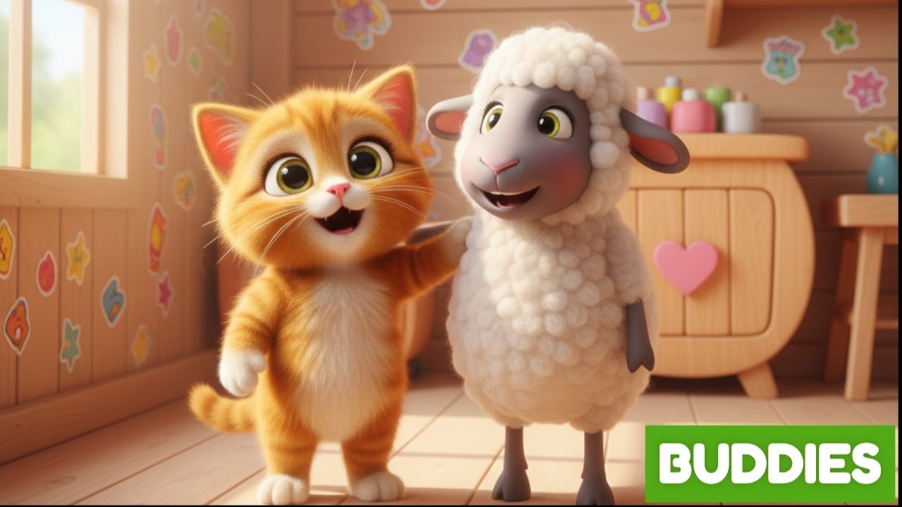 The Sweetest Duet Between Cats and Sheep | Kids Love This