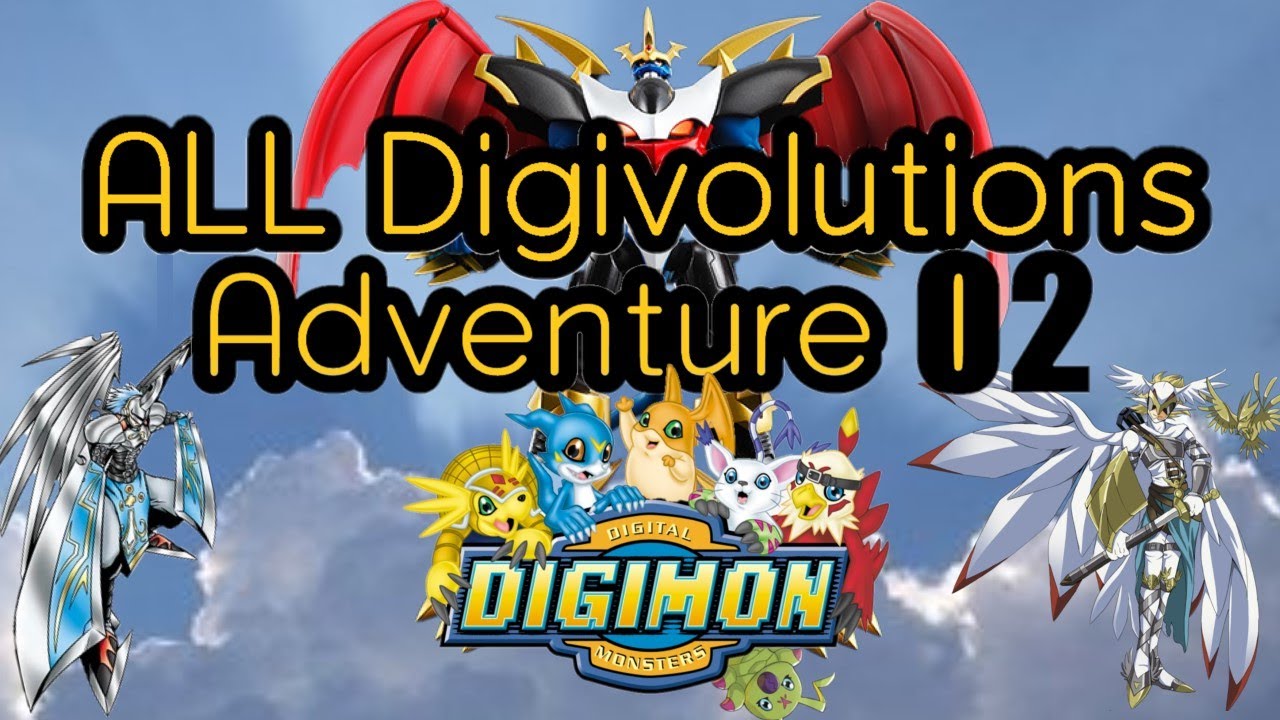 ALL Digivolutions HD: Digimon Adventure 02 (Season 2, English)