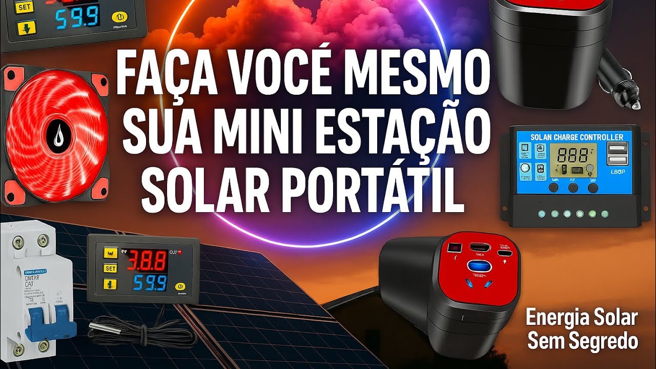 🔋 FAÇA VOCÊ MESMO SUA MINI ESTAÇÃO SOLAR PORTÁTIL 🔋