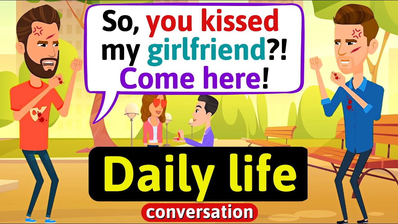 Everyday English Conversation (My girlfriend cheated on me -my friend) English Conversation Practice