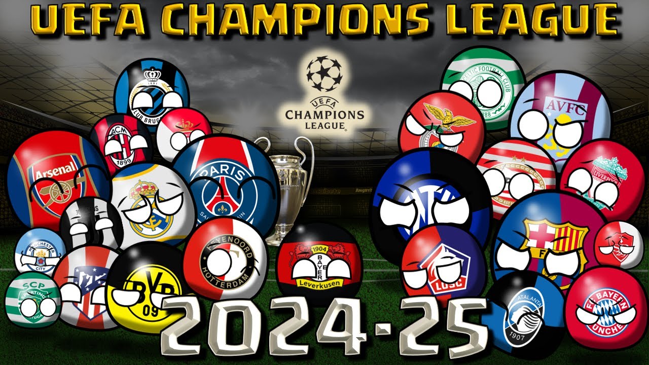 UEFA CHAMPIONS LEAGUE 2024-25 (No incluye Fase de LIGA)| #Countryballs