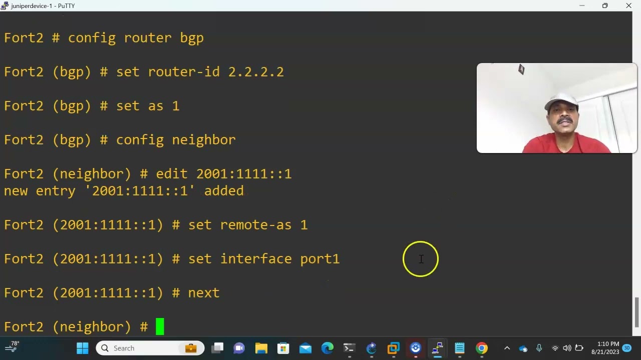 IBGP using IPV6 in Fortigate