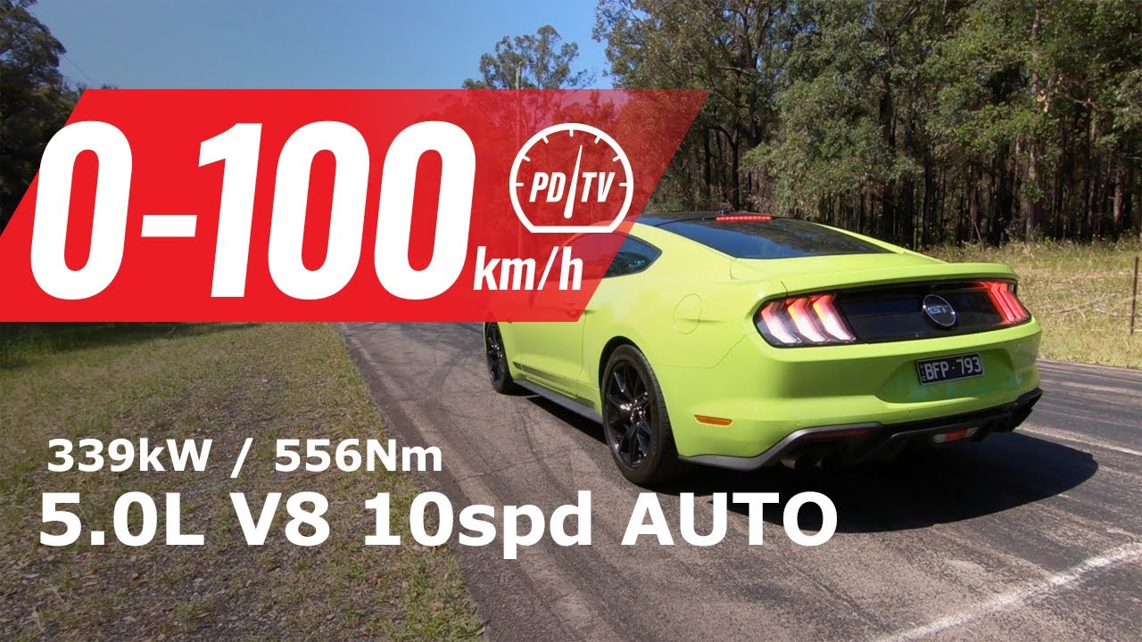Ford Mustang GT 2020 года: разгон от 0 до 100 км/ч и звук двигателя