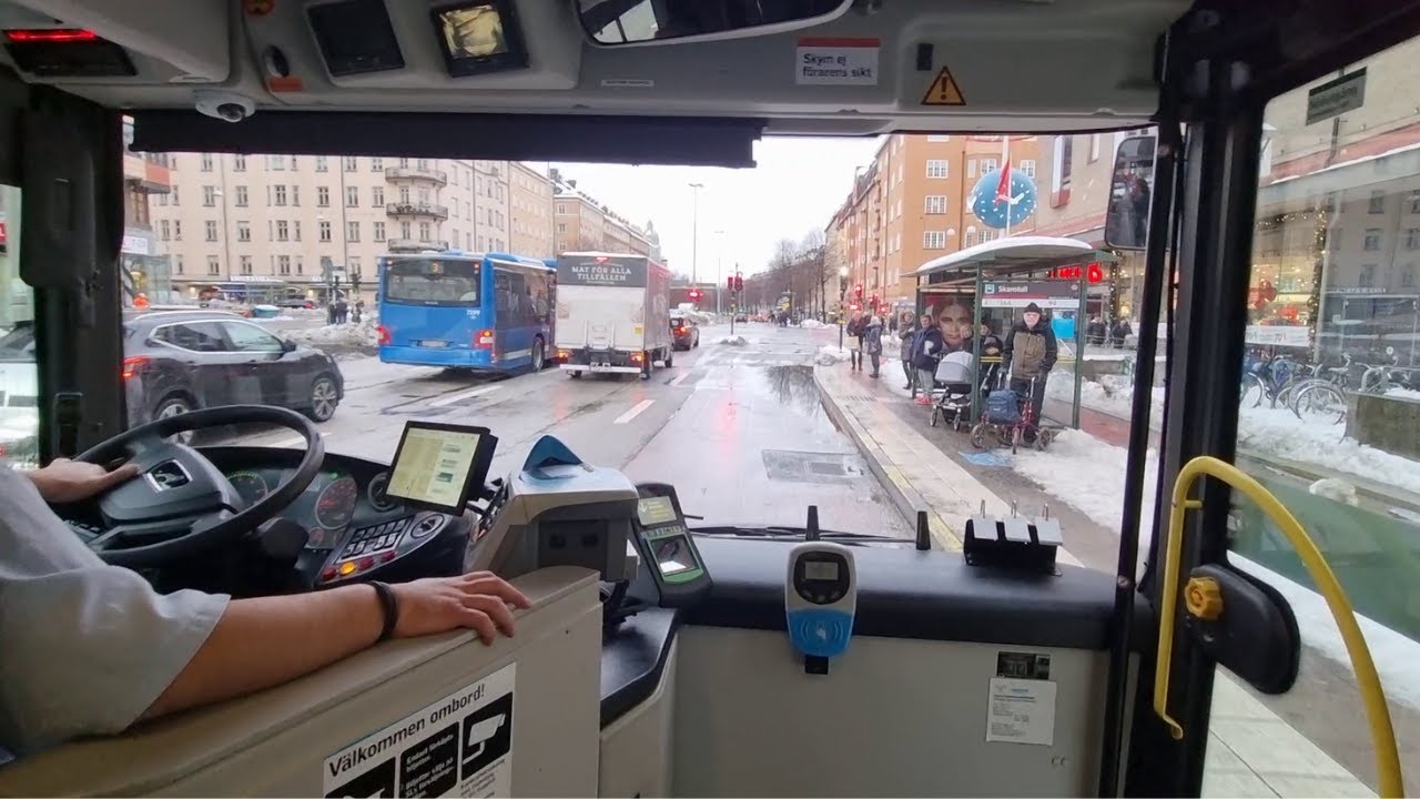 Sweden Stockholm-Sl Bus 4 Ride-From Hornstull To Gullmarsplan