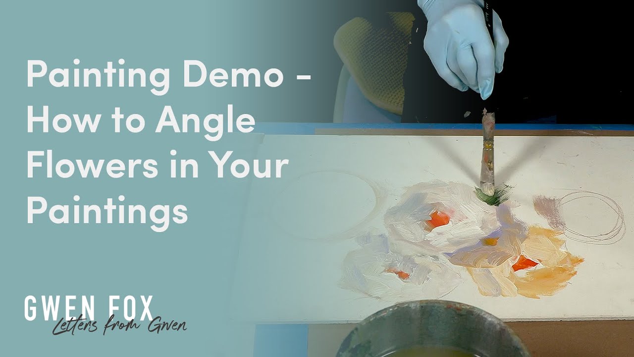 Painting Demo - How to Angle Flowers in Your Paintings