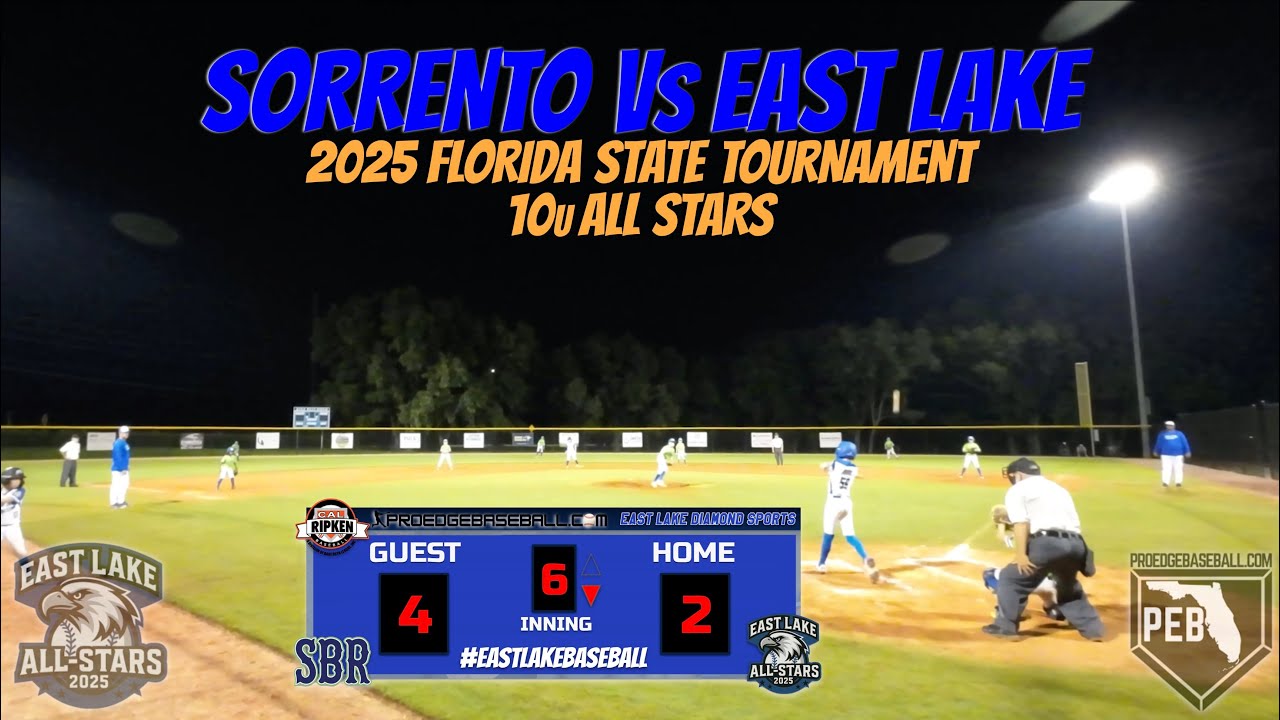 SORRENTO Vs EAST LAKE EAGLES 10u ALL STARS Vs - 10u #Florida #StateTournament