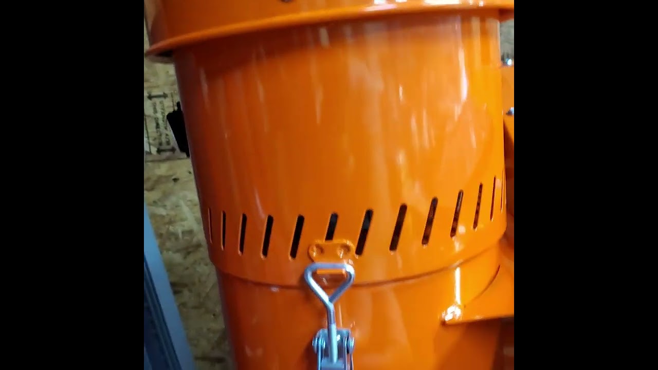 Vevor blaster cabinet with dust reclaimer set up, with lines running from the compressor.