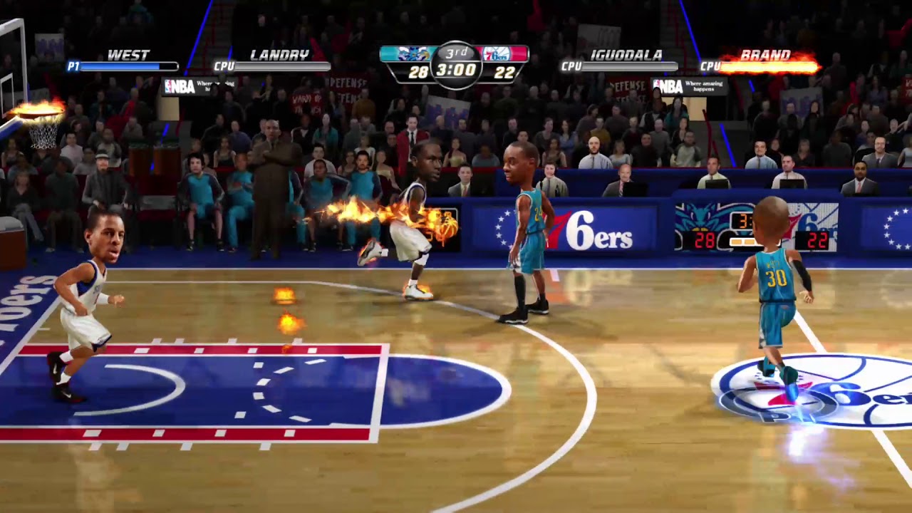NBA Jam On Fire Edition New Orleans Hornets Vs. Philadelphia 76ers
