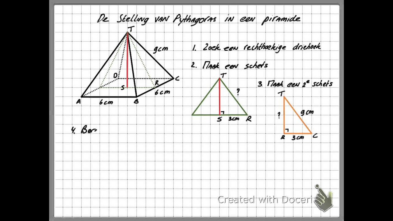 Stelling van Pythagoras in een piramide HAVO