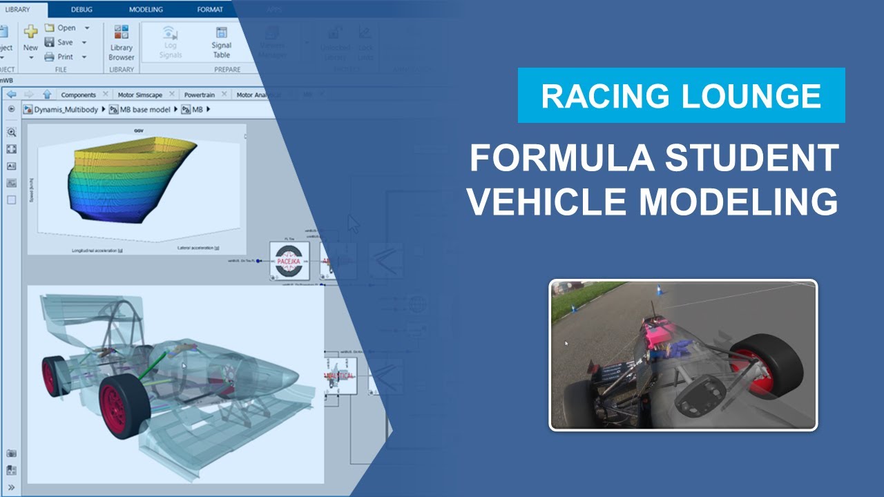 Моделирование автомобиля Формулы-1 с помощью Simscape Multibody
