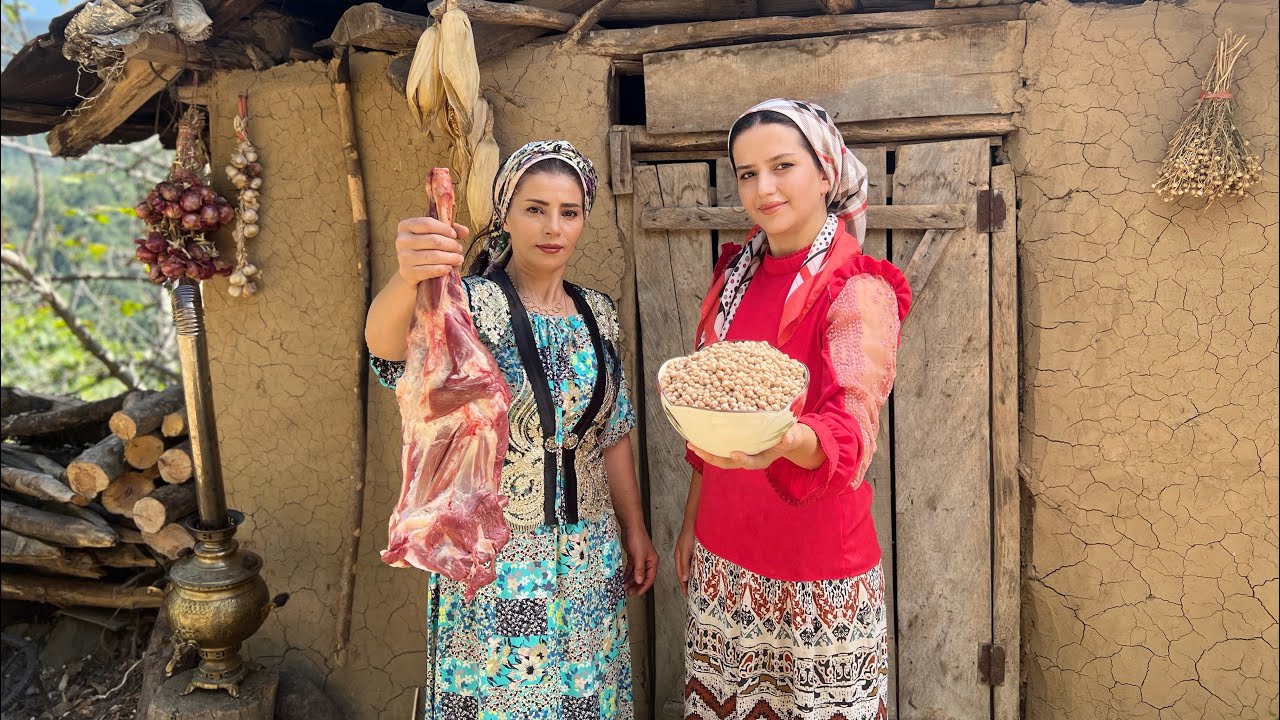 Рецепт риса, фаршированного горошком и мясом бараньей лопатки, приготовленного по-деревенски