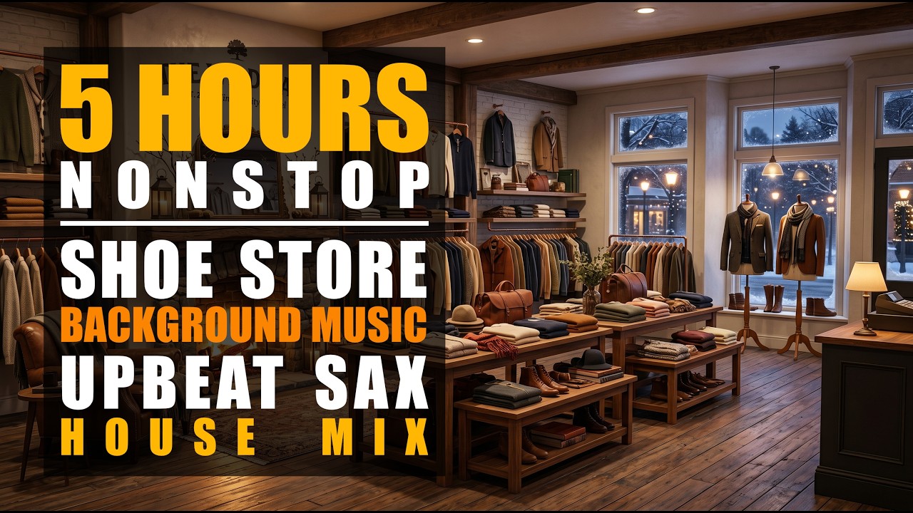 Shoe Store Background Music 👟 Upbeat Sax House Mix - 5 Hours NONSTOP (PL23)