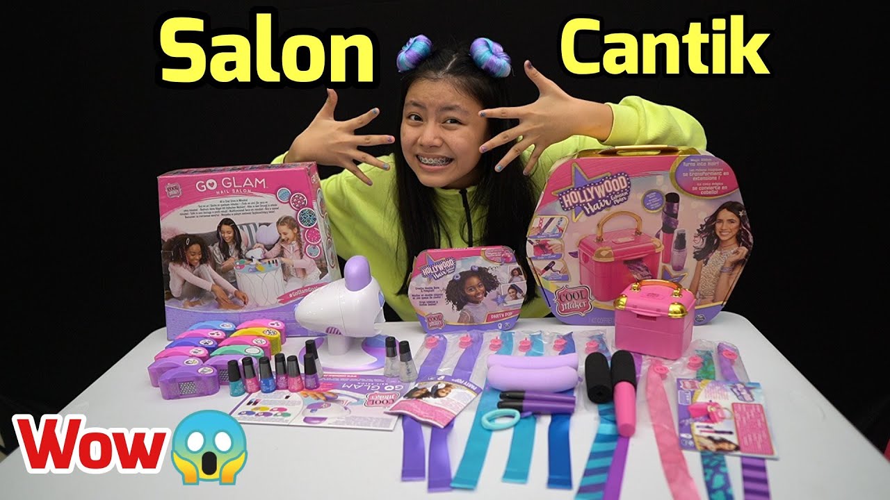 BISA SALON SENDIRI LOH ! DENGAN COOL MAKER GO GLAM NAIL SALON & HOLLYWOOD HAIR