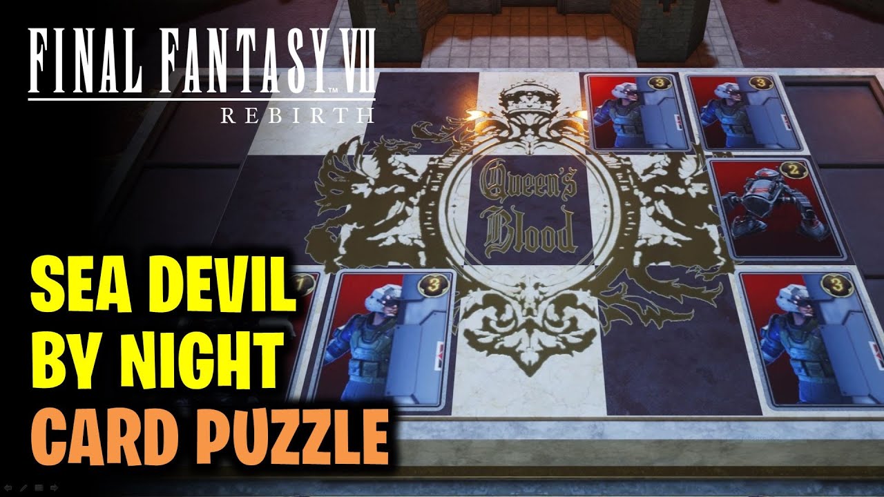 Sea Devil by Night Card Puzzle | Costa del Sol Card Carnival | Final Fantasy 7 Rebirth