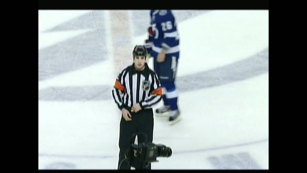 Dwayne Roloson gets a delay of Game Penalty against the Flyers