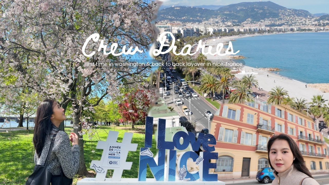 crew diaries: first time in washington & back to back layover in nice, france | life in dubai ✨