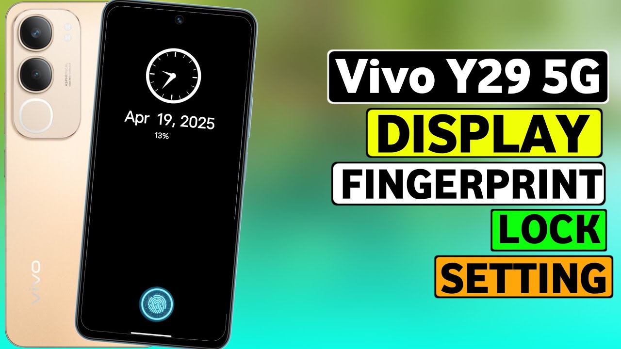 Vivo Y29 5G Display Fingerprint Lock Setting | Vivo Y29 5G Me Display Fingerprint Lock Kaise Lagaye