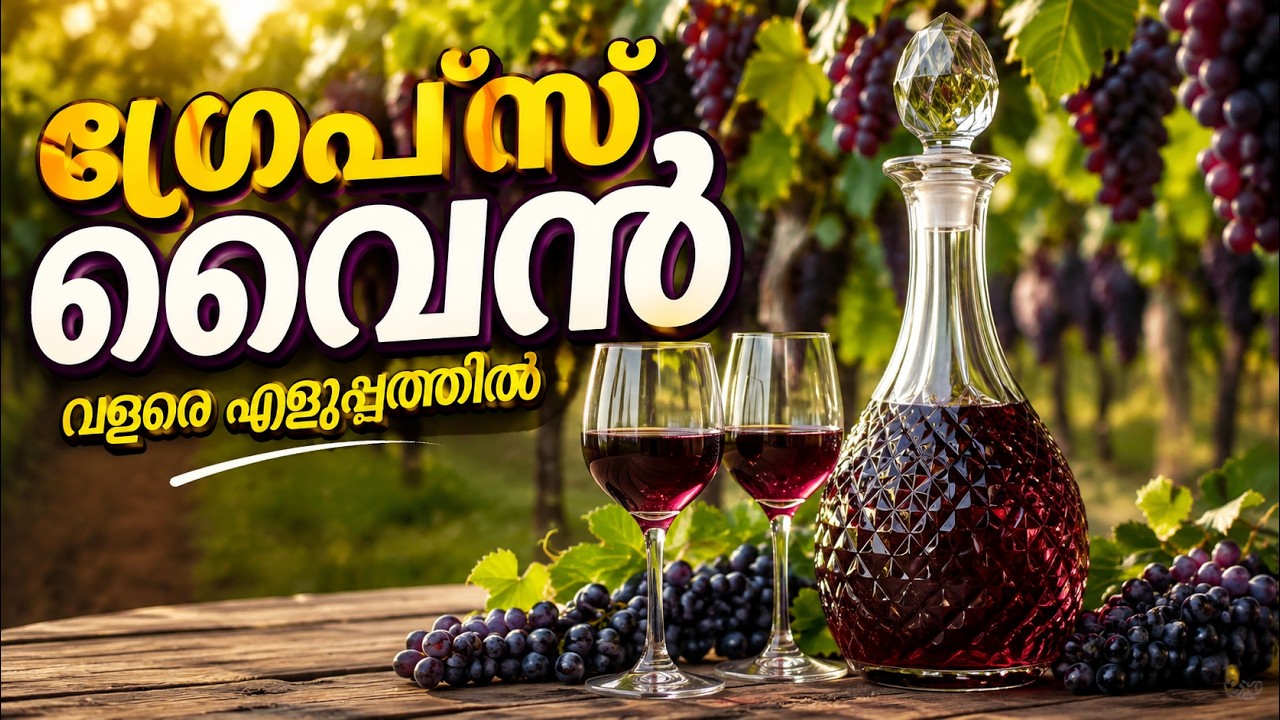 ക്രിസ്തുമസ് സ്പെഷ്യൽ മുന്തിരി വൈൻ – Simple Method. Sweet & Strong Grape Wine