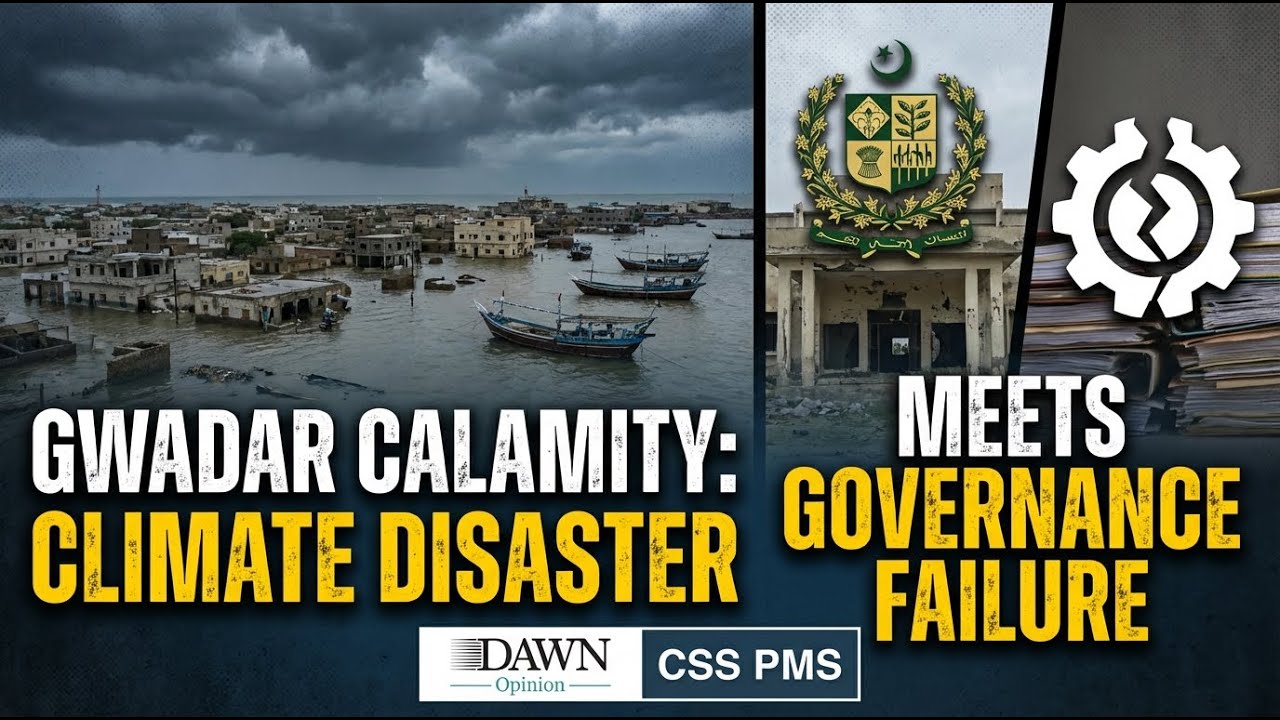 Gwadar Calamity: Climate Disaster Meets Governance Failure | Dawn Opinion | CSS PMS