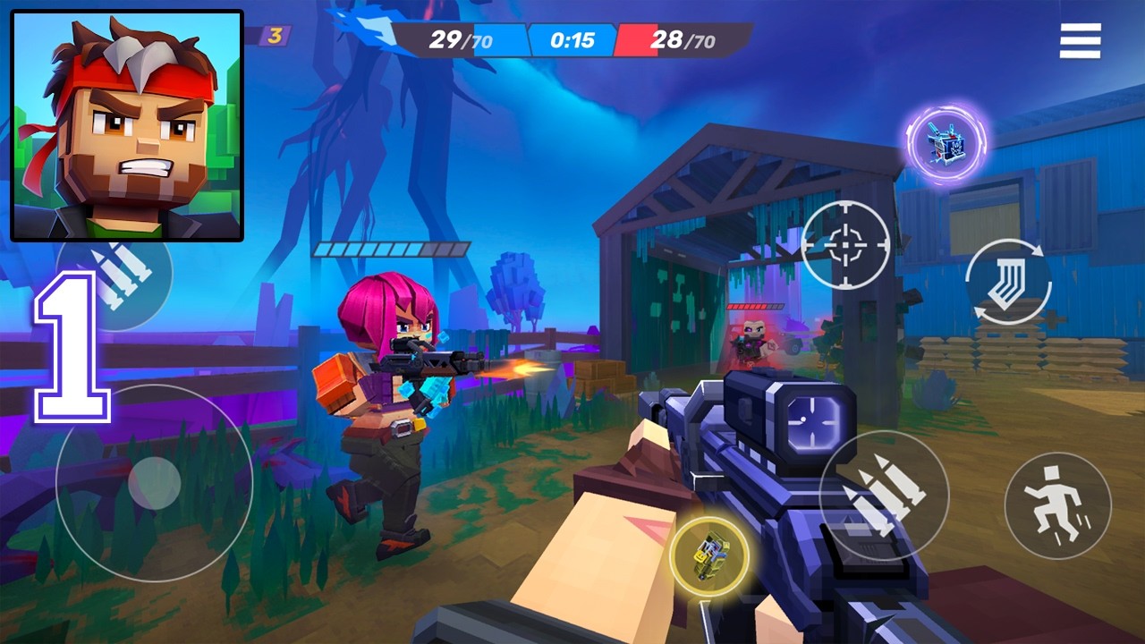Pixel Gun 2 - Android Gameplay Part 1 Bloxel Arena Commando Strike: FPS Shooter