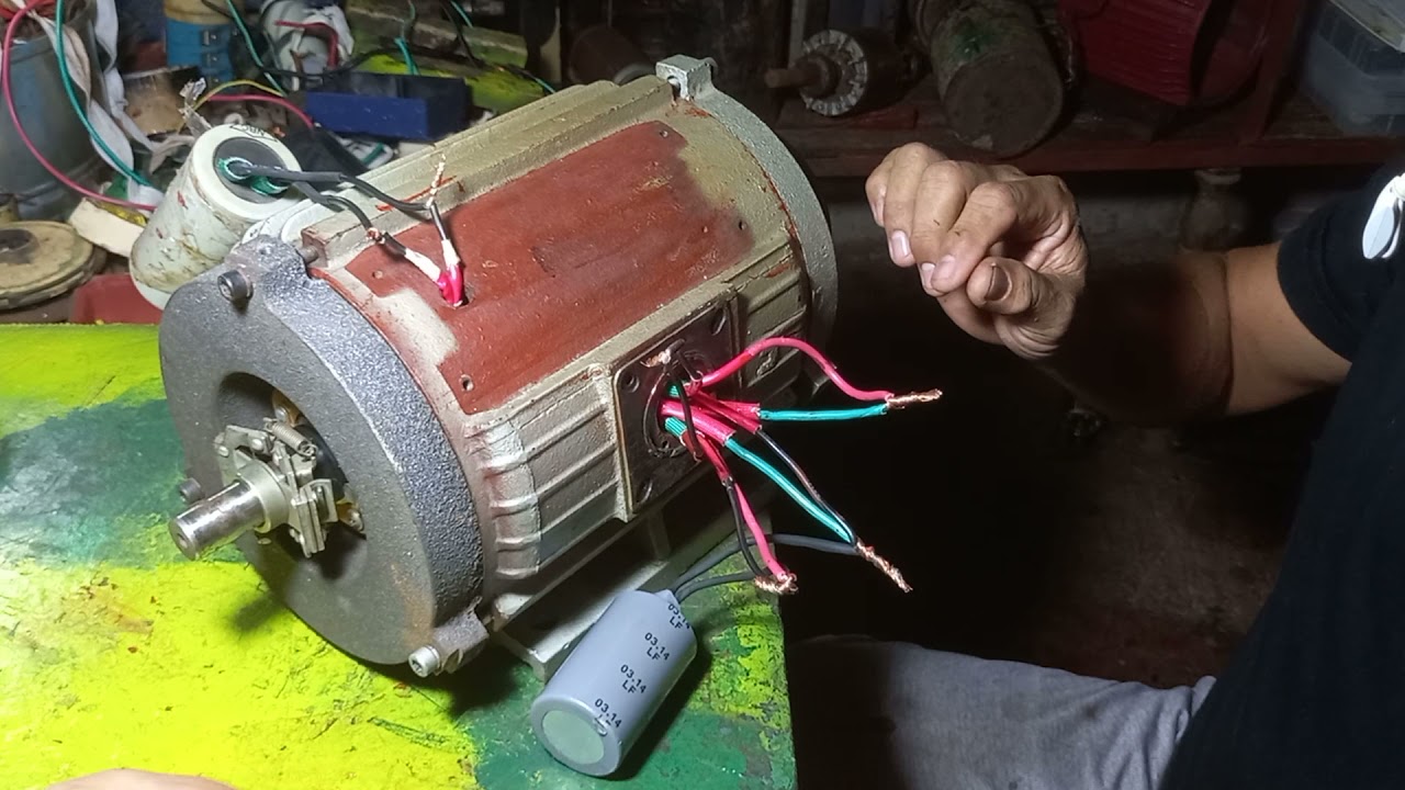 how to connect/dual capacitor/centrifugal switch/vespa motor 2hp.@dodznb238