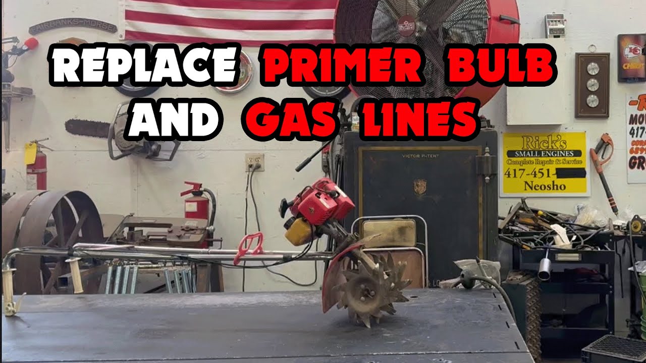 Replacing Primer Bulb and Fuel Line on Mantis Tiller