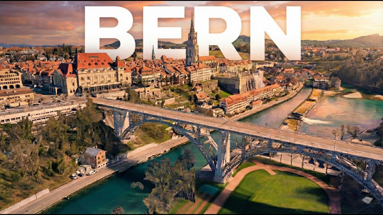 Bern, Switzerland - Tour from Above 3D in 4K