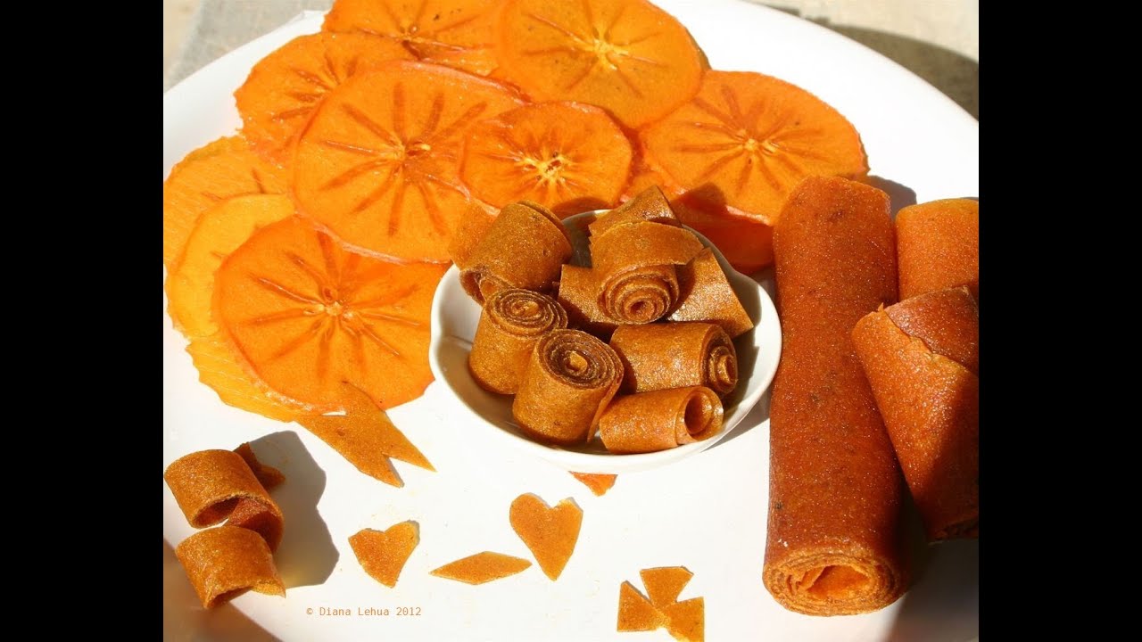 Persimmon Fruit Rollups & Chips - Diospyros Kaki: Fuyu  & Hachiya