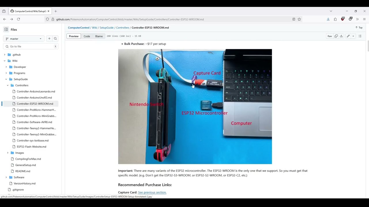 Pokemon Automation Wireless setup with ESP32